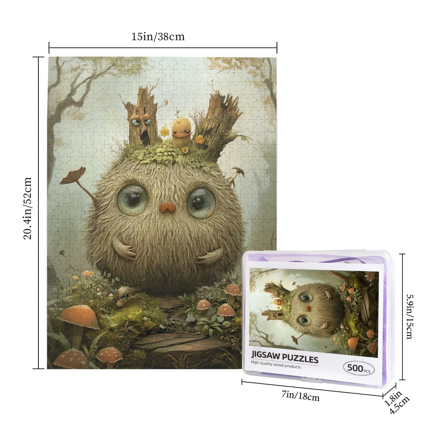 Fairy Tale Girl with Firefly Puzzle - 500-Piece Artistic Jigsaw, A Magical Night of Lights