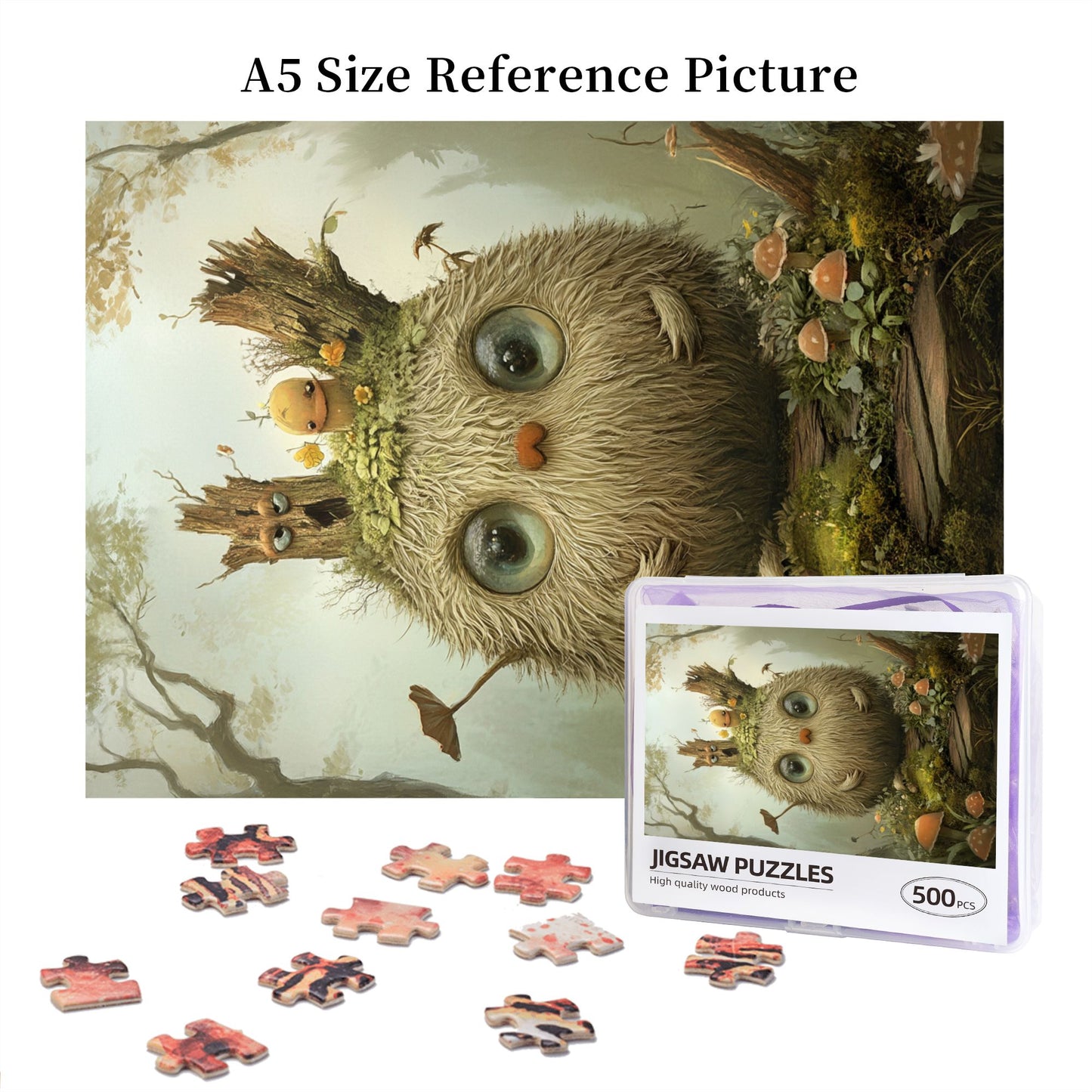 Fairy Tale Girl with Firefly Puzzle - 500-Piece Artistic Jigsaw, A Magical Night of Lights